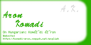 aron komadi business card